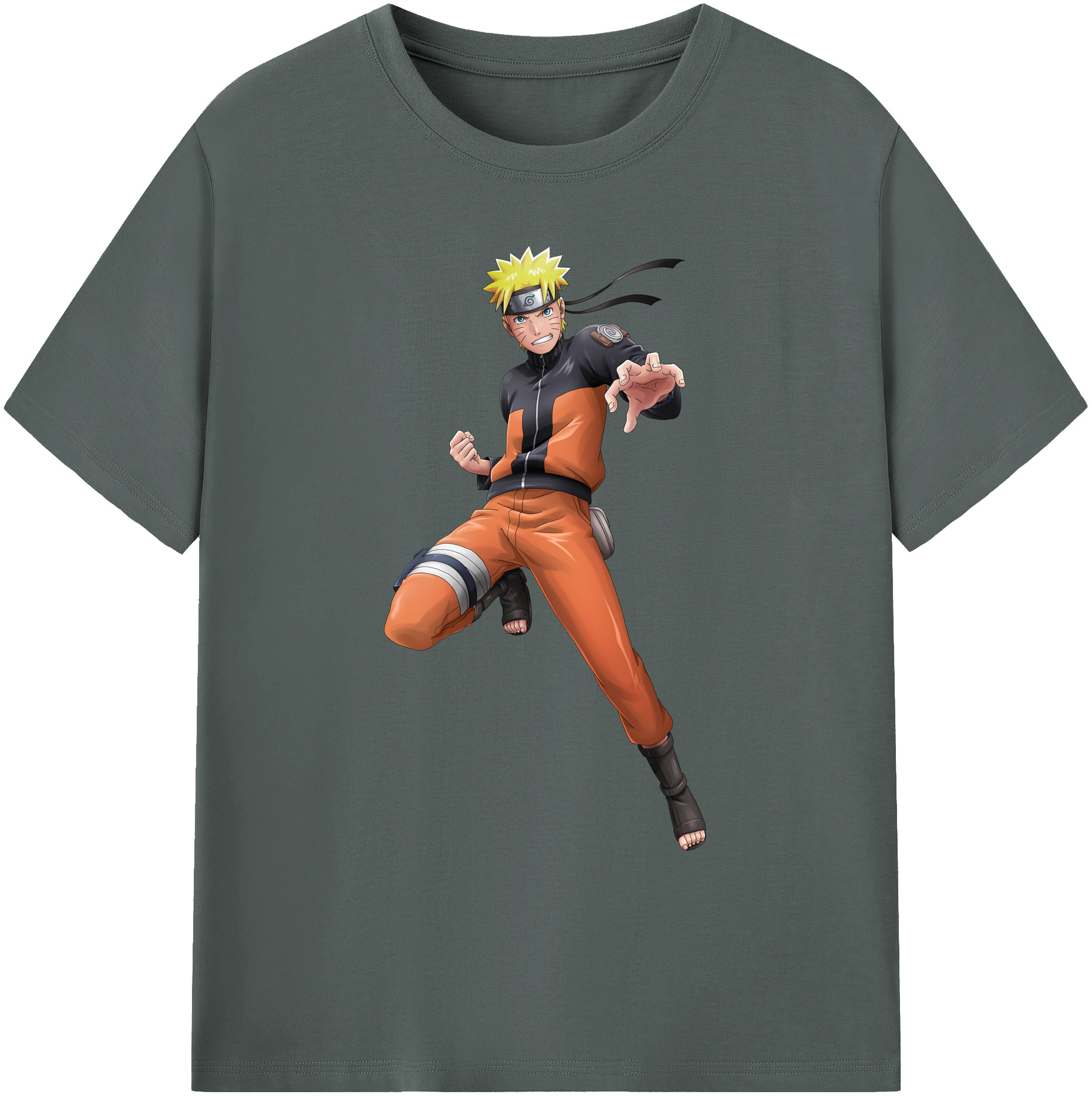 （画像用） NARUTO -ナルト- うずまき ナルト Uzumaki Naruto 綿100％ メンズ半袖Tシャツ｜肌触りやわらか＆通気性